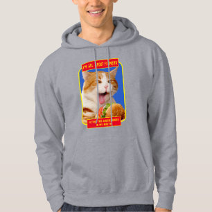 Veste À Capuche Cheeseburger mangeant des chats