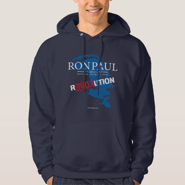 Veste À Capuche Chemise 2012 de révolution de Ron Paul (Devant)