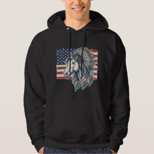 Veste À Capuche Chemise à motif vectoriel vintage de cheval patrio
