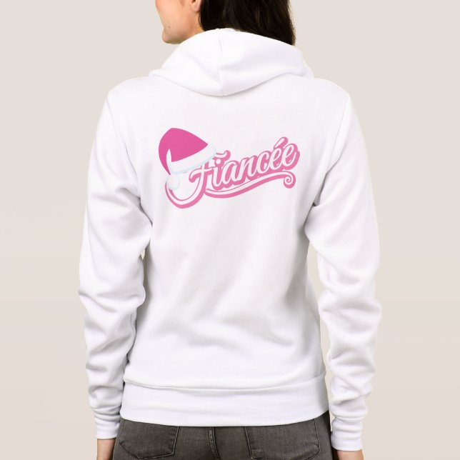 Veste À Capuche Chemise à sueur rose Santa Hat Fiancée (Dos)