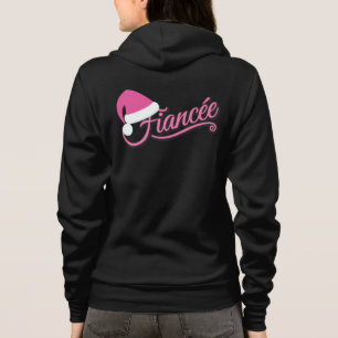Veste À Capuche Chemise à sueur rose Santa Hat Fiancée noir