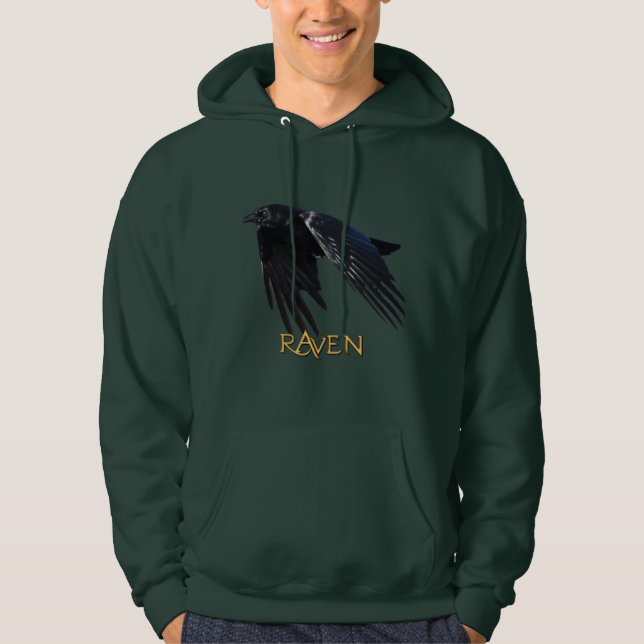 Veste À Capuche Chemise Amateur de Corvid Flying Raven (Devant)