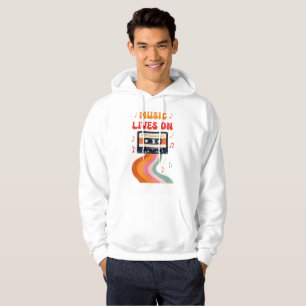 Veste À Capuche Chemise De Bande De Cassette Rétro - La Musique Vi