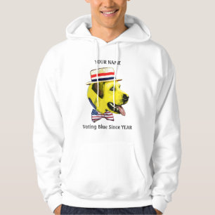 Veste À Capuche Chemise de Démocrate de chien jaune