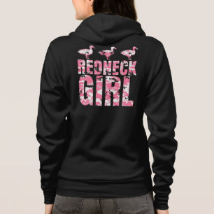 Veste À Capuche Chemise de fille de plouc avec les canards roses