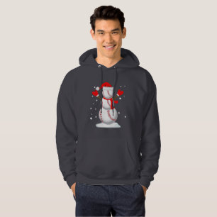Veste À Capuche Chemise de Noël amusante Baseball Snowman cadeau S