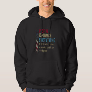 Veste À Capuche Chemise Drôle Pepa Savoir Tout - Grand-Père Cadeau