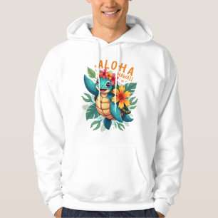 Veste À Capuche Chemise hawaïenne Aloha Hawaï Tortue de mer Fille