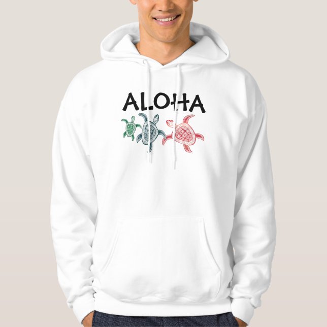 Veste À Capuche Chemise Hawaii - Aloha (Devant)