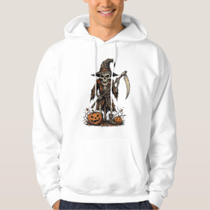 Veste À Capuche Chemise squelette épouvantail citrouille Halloween