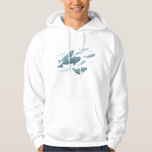 Veste À Capuche Chemises mignonnes unisexes d'art de baleine de