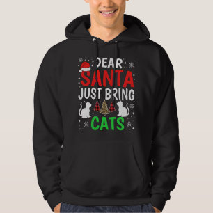 Veste À Capuche Cher Père Noël Apporte juste Chats Drôle Noël Chat