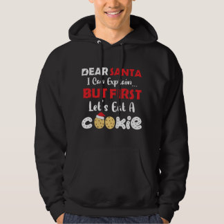 Veste À Capuche Cher Père Noël Mange Un Cookie Funny Christmas Coo