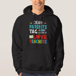 Veste À Capuche Chers parents Étiquette Vous êtes ça l'amour Ensei
