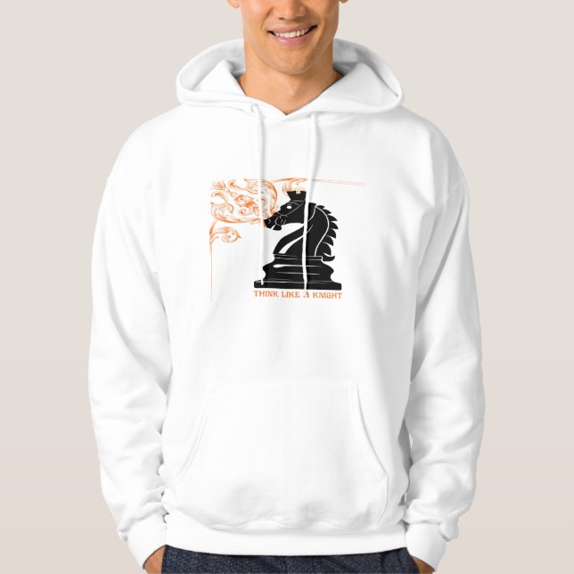 Veste À Capuche Chess Knight – Strategic Mind & Silent Power T-Shi (Devant)