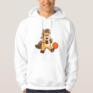 Veste À Capuche Cheval comme joueur de football avec ballon de foo