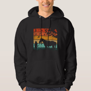 Veste À Capuche Cheval Design Ensemble Au Coucher Du Soleil