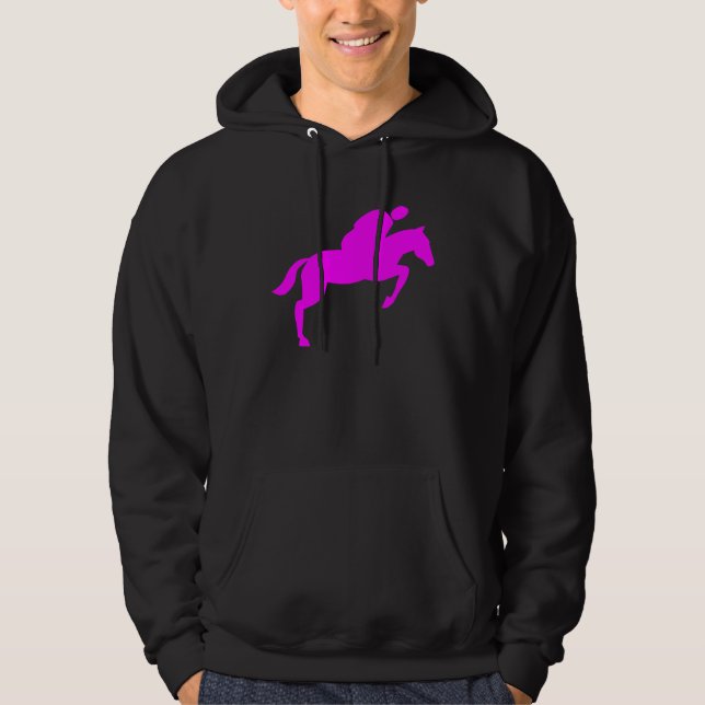 Veste À Capuche Cheval - Magenta (Devant)