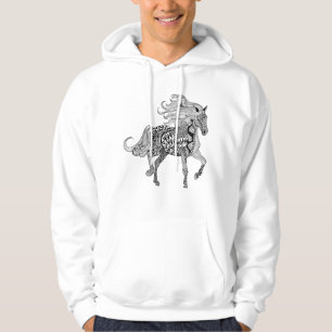 Veste À Capuche Cheval noir inspiré