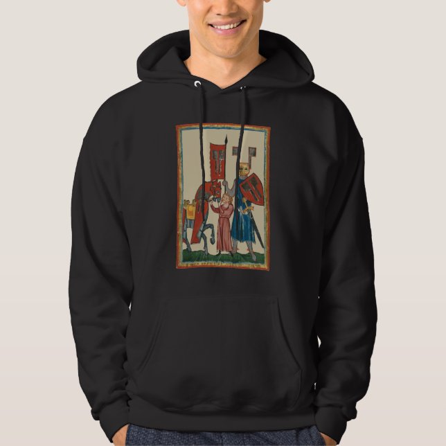 Veste À Capuche Chevalier et écureuil, Art médiéval du XIVe siècle (Devant)