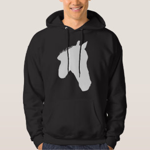 Veste À Capuche Chevaux Imprimer Cheval Motif Équitation Silhouett