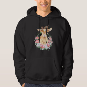 Veste À Capuche Chèvre mignonne avec bandeau léopard Boho Fleur mi