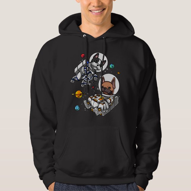 Veste À Capuche Chien astronaute de Bulldog (Devant)