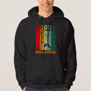 Veste À Capuche Chien Border Collie   Halloween de style rétro pou