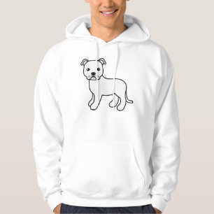 Veste À Capuche Chien caricature Bull Terrier du White Staffordshi