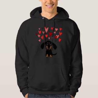 Veste À Capuche Chien chiot mignon avec Coeurs de Saint Valentin C
