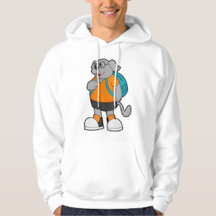 Veste À Capuche Chien comme randonneur avec sac à dos