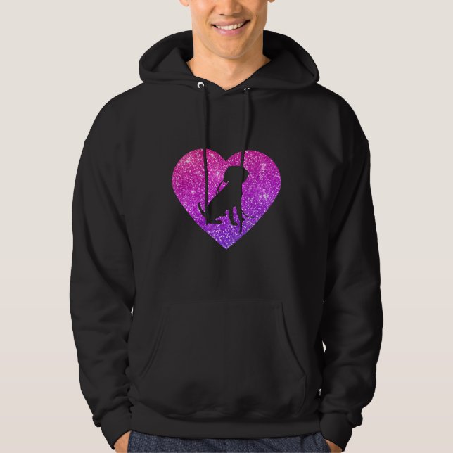 Veste À Capuche Chien De Coeur Beagle Pour Filles Ados Et Femmes (Devant)