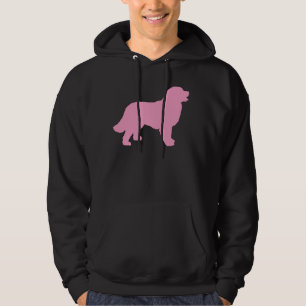Veste À Capuche Chien de montagne de Bernese (silhouette rose)