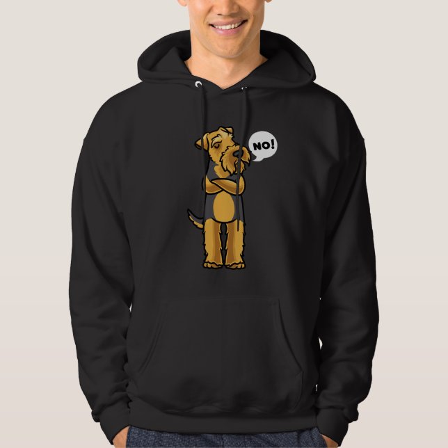 Veste À Capuche Chien de Terrier gallois têtu (Devant)