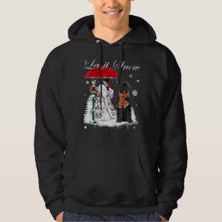 Veste À Capuche Chien d'eau portugais Père Noël Noël Snowman Noël 