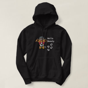 Veste À Capuche Chien drôle fumer Bonjour Beauté hommes noir