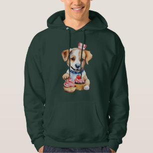 Veste À Capuche Chien mignon et fruits