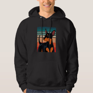 Veste À Capuche Chien Pinscher Miniature Rétro Animal Mignon Min P