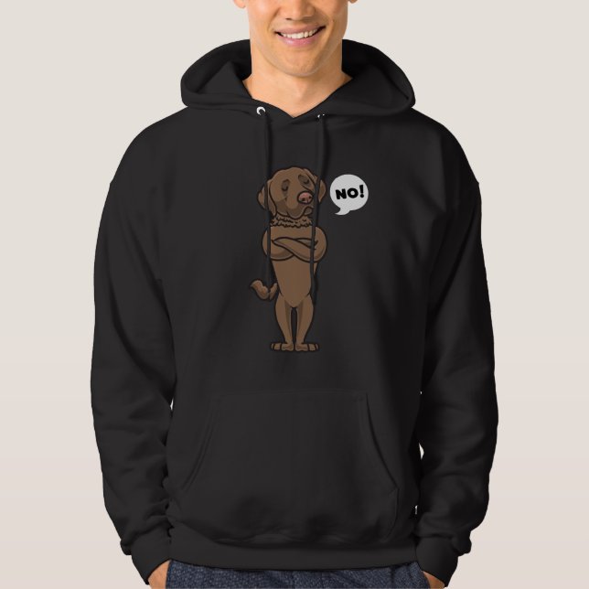 Veste À Capuche Chien retriever de la baie de Chesapeake têtu drôl (Devant)
