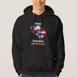 Veste À Capuche Chilien Puerto Rican Heart Flags What's Not To Lov