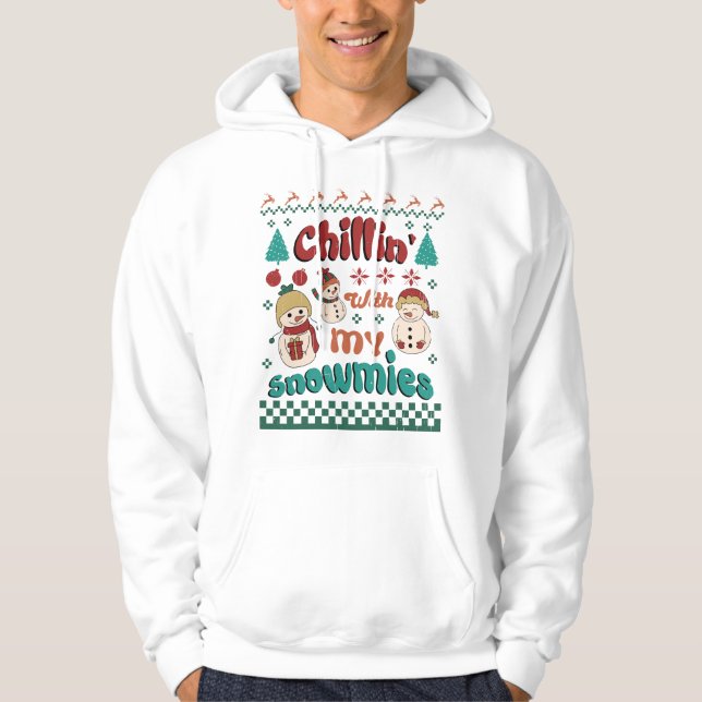 Veste À Capuche Chilin avec mes neiges - Winter Wonderland Art (Devant)