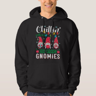 Veste À Capuche Chillin avec ma 3e année Gnomes Noël léger
