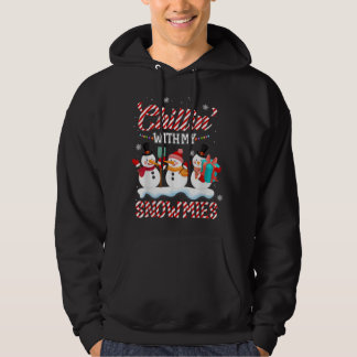 Veste À Capuche Chillin avec mes neiges Père Noël Snowman Scarf Li