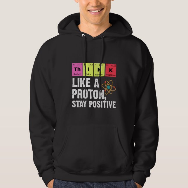 Veste À Capuche Chimie Physicienne Professeur Proton Science (Devant)