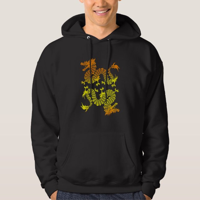 Veste À Capuche Chine Imaginaire mythique Asie Créature animale Ch (Devant)
