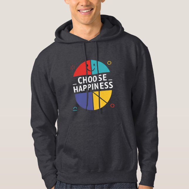 Veste À Capuche Choisir le bonheur (Devant)