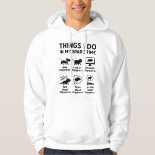 Veste À Capuche Choses que je fais pendant mon temps libre Capybar