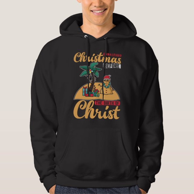Veste À Capuche Christ Birth Christmas In July Paradise Beach Time (Devant)
