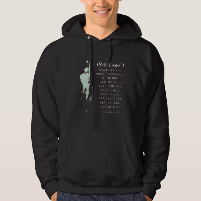 Veste À Capuche Christian Faith Knock & Open Eat Bible Verse Chris (Devant)