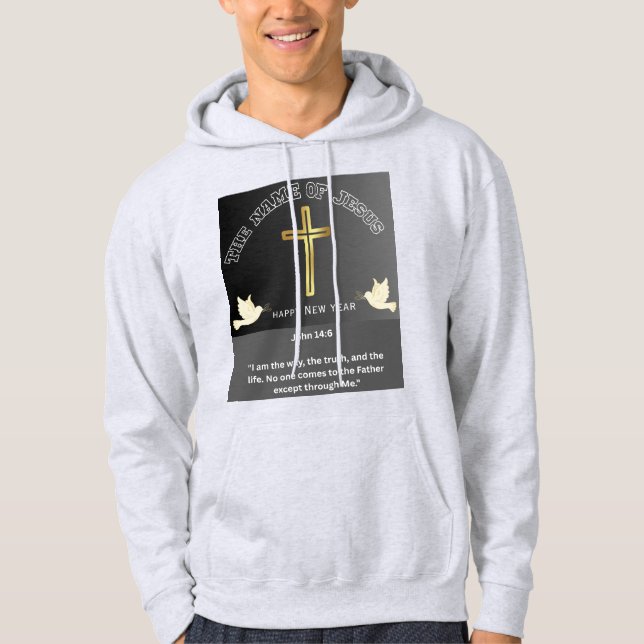 Veste À Capuche Christian Hoodie – John 14:6 Bible Verse (Devant)
